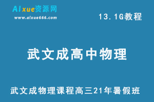 武文成物理课程高三21年暑假班,13.1G课程百度网盘打包下载，高中物理/高考物理教学视频-办公模板库