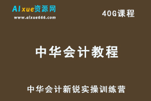 中华会计新锐实操训练营40.3G课程百度网盘打包下载，财税/出纳/账务/会计电算化-办公模板库