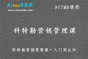 科特勒营销管理课,入门到认知977MB 百度网盘打包下载,商业营销/管理/市场经营策略-办公模板库