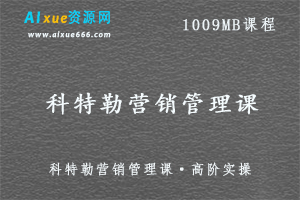 科特勒营销管理课,高阶实操课,1009MB 百度网盘打包下载,商业营销/管理/市场经营策略-办公模板库