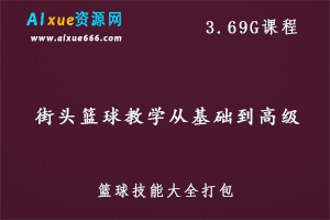 街头篮球教学从基础到高级,3.73G课程百度网盘打包下载,篮球技能大全-办公模板库