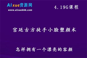 宫廷古方徒手小脸塑颜术,4.19G课程百度网盘打包下载-办公模板库