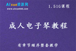 成人电子琴教程全套电子琴教学视频，1.51G百度网盘资源打包下载-办公模板库