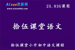 拾伍课堂小升初中语文课程，25.83G课程百度网盘资源打包下载-办公模板库