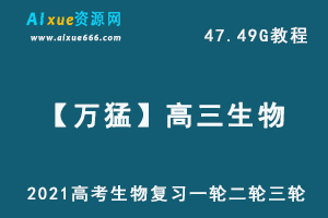 2021高考生物复习一轮二轮三轮【万猛】高三生物·全年班,高中生物教程47.49G百度网盘资源打包下载-办公模板库