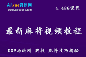 最新麻将视频教程马洪刚 牌技 麻将技巧，南北对决反赌视频，百度网盘资源打包下载-办公模板库