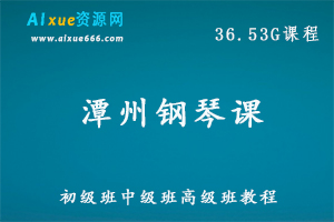 潭州钢琴课教学视频初级/中级/高级钢琴课教程，36.53G百度网盘资源下载-办公模板库