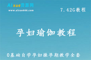 孕妇瑜伽教程全套视频零基础自学孕妇操产后身材恢复瑜伽全套，7.42G百度网盘资源打包下载-办公模板库