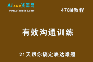 央视评论员徐慨： 21天帮你搞定表达难题,百度网盘资源打包下载-办公模板库