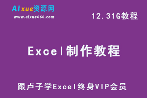 办公软件教程跟卢子学Excel视频教程，12.31G学习资料百度云盘资源下载-办公模板库