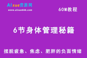 6节身体管理秘籍 摆脱疲惫/焦虑/肥胖的负面情绪网课教程-办公模板库