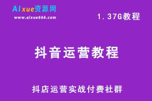 抖音运营教程 抖店运营实战付费社群营网课教学-办公模板库