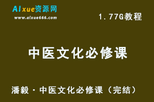 潘毅·中医文化必修课，1.77G网课资源百度网盘下载-办公模板库