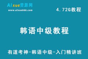 有道考神-韩语中级教学课程-入门精讲班-办公模板库