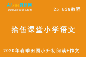 拾伍课堂2020年春季小学语文-小升初阅读+作文-办公模板库