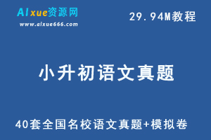 全国名校40套小升初语文真题+模拟卷-办公模板库