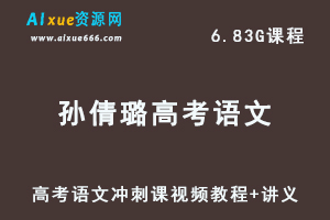 学魁榜孙倩璐高考语文冲刺课视频教程+讲义习题-办公模板库