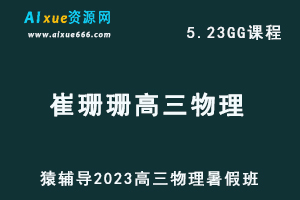 2023猿辅导高中物理教程【崔珊珊】高三物理视频教程暑假班-办公模板库