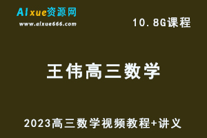 2023王伟高三数学视频教程+讲义高考复习网课教程下载-办公模板库