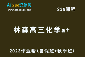 高中化学网课作业帮2023林森高三化学a+一轮复习视频教程+讲义（暑假班+秋季班）-办公模板库