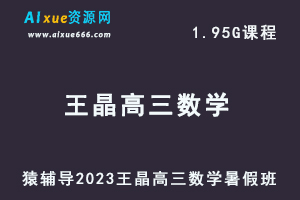 高中数学网课教程猿辅导2023王晶高三数学视频教程暑假班-办公模板库