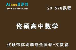 高中数学网课教程佟硕带你刷套卷【全国卷-文数篇】（完结）-办公模板库