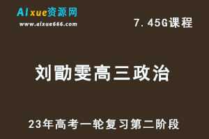 2023刘勖雯高三政治视频教程高考一轮复习第二阶段（选择题技巧）-办公模板库