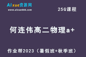 作业帮2023何连伟高二物理a+视频教程+讲义（暑假班+秋季班）-办公模板库