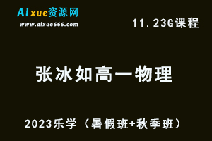 23年高中物理网课教程乐学2023张冰如高一物理视频教程（暑假班+秋季班）-办公模板库