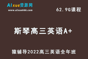 高中英语网课教程猿辅导2022斯琴高三英语A+班高考复习视频教程+讲义全年班（暑假+秋季+寒假+春季）-办公模板库