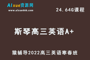 高中英语网课教程猿辅导2022斯琴高三英语A+班高考二三轮视频教程+讲义（寒假班+春季班）-办公模板库