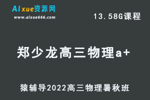 高中物理网课教程猿辅导2022郑少龙高三物理a+班高考一轮复习视频教程+讲义（暑假班+秋季班）-办公模板库