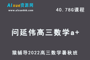 高中数学网课教程猿辅导2022问延伟高三数学a+班高考一轮复习视频教程+讲义暑秋班（暑假班+秋季班）-办公模板库