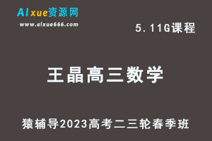 23年高中网课教程猿辅导2023王晶高三数学视频教程高考数学二三轮复习春季班-办公模板库