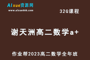 作业帮2023谢天洲高二数学a+班全年班视频教程+课堂笔记（暑假班+秋季班+寒假班+春季班）-办公模板库