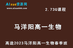 23年高中生物网课髙途2023马洋阳高一生物春季班视频教程-办公模板库