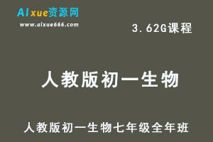 初中生物网课人教版初一生物七年级视频教程全年班-办公模板库