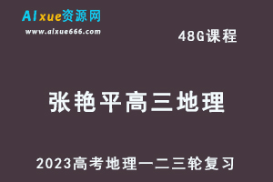 2023张艳平高三地理课程全年班23年高考地理一二三轮复习教程（暑假班+秋季班+寒假班+春季班）-办公模板库