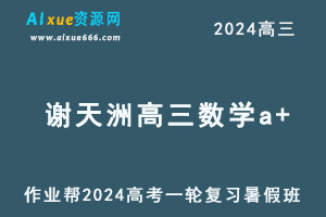 作业帮2024谢天洲高三数学a+班暑假班24年高考数学一轮复习教程-办公模板库