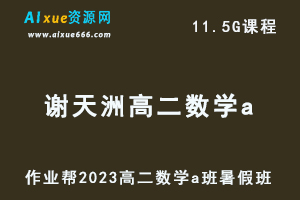 作业帮2023谢天洲高二数学a班暑假班-办公模板库