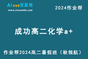 作业帮2024成功高二化学a+尖端暑假班课程（秋领航）+讲义-办公模板库