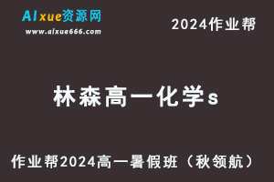 作业帮2024林森高一化学s班暑假班课程-办公模板库