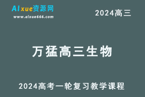 2024万猛高三生物暑假班课程24年高考生物一轮复习网课视频教程-办公模板库