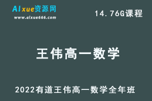 2022有道王伟高一数学视频教程+讲义全年班（暑假+秋季+寒假+春季）-办公模板库