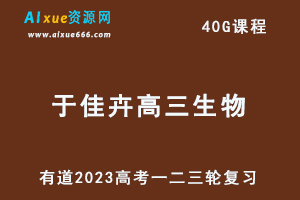 有道23年于佳卉高三生物课程23年高考生物复习一二三轮视频教程-办公模板库