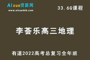 2022有道李荟乐高三地理全年班高考总复习视频教程+讲义+点睛班-办公模板库