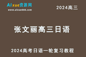 2024张文丽高三日语24年高考日语一轮复习视频教程-办公模板库