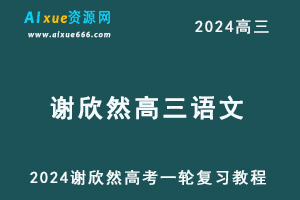 2024谢欣然高三语文菁英班24年高考语文一轮复习教程暑假班-办公模板库