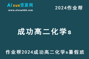 作业帮2024成功高二化学s暑假班-办公模板库