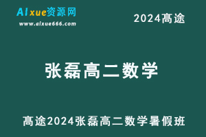 髙途2024张磊高二数学暑假班视频教程-办公模板库